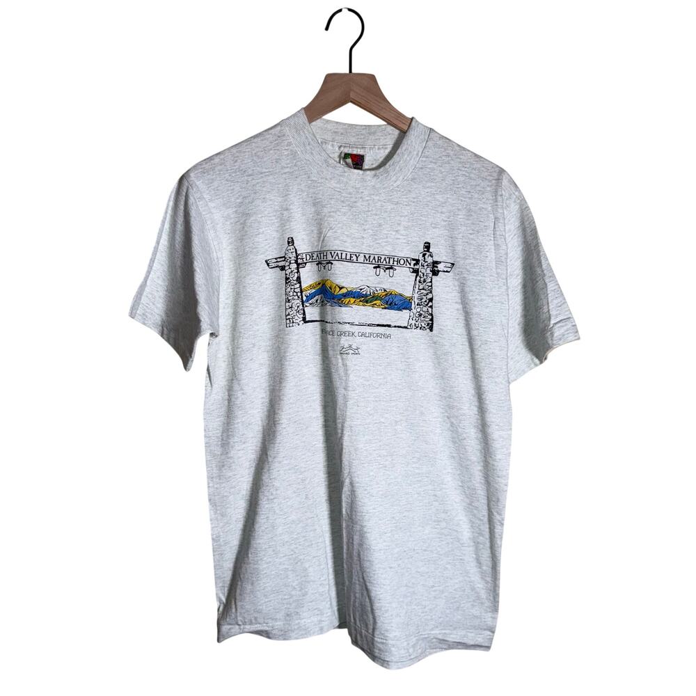 VINTAGE FRUIT OF THE LOOM DEATH VALLEY MARATHON single stitch graphic tshirt M